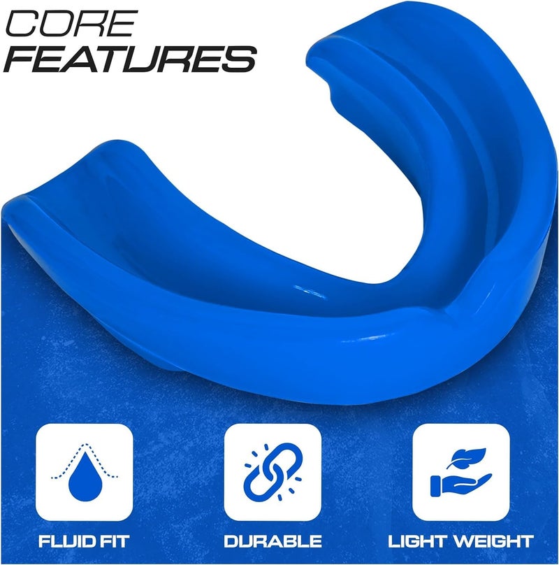 BFS IMPEX Sports Mouth Guard for Kids,Youth,Boys,Girls,Child Teen Mouthguard with Case (BPA Free) for Boxing, Martial Arts,MMA Karate,Lacrosse,Football,Soccer and All Contact Sports (Royal Blue) - Image 2